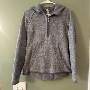 Lululemon Athletica Hooded Quarter Zip Sweatshirt
